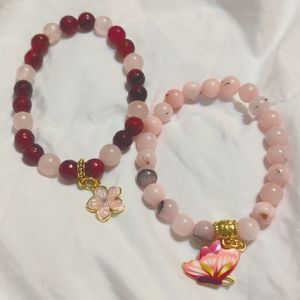 Natural Stone - Stretch Bracelets 7" Set